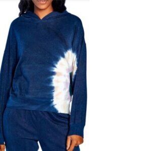Wild Fox Navy and Pink Tie-Dye Hoodie - SZ M‎
